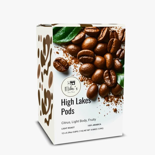 High Lakes Coffee Pods, Light Roast, 12 oz Box