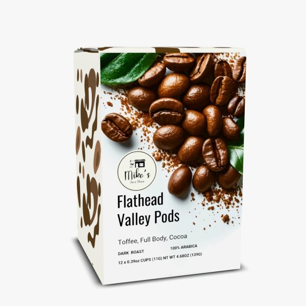 Flathead Valley Coffee Pods, Dark Roast, 12 oz Box