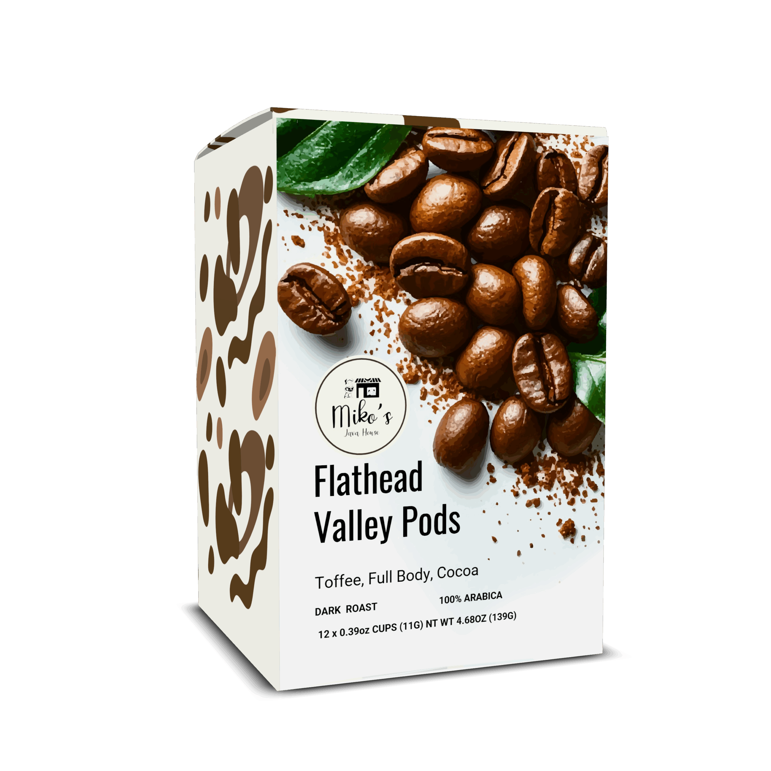 Flathead Valley Coffee Pods, Dark Roast, 12 Count