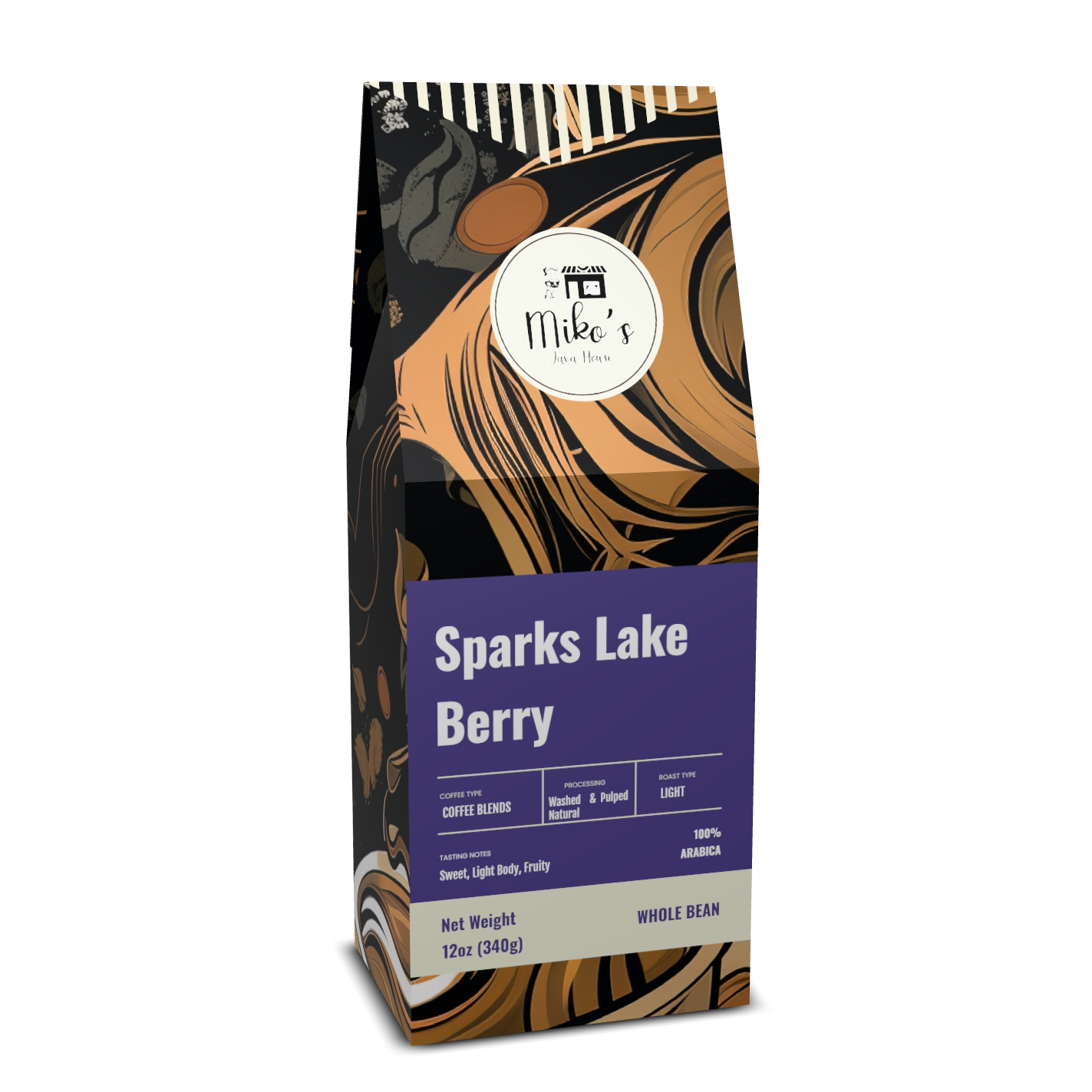 Sparks Lake Berry, Light Roast Whole Bean, 12oz Box