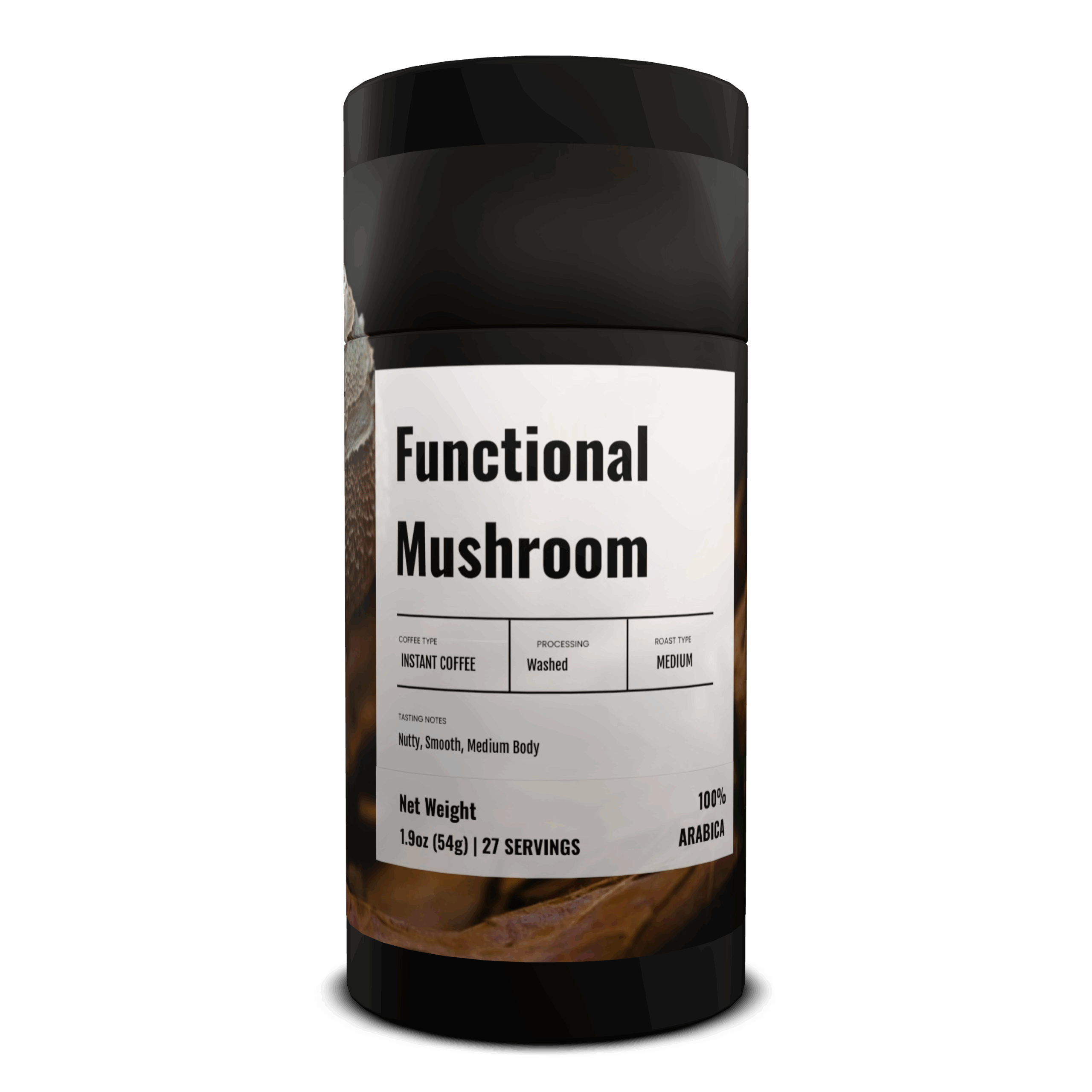 Instant Mushroom Coffee, 1.6 oz Tube – 27 Servings